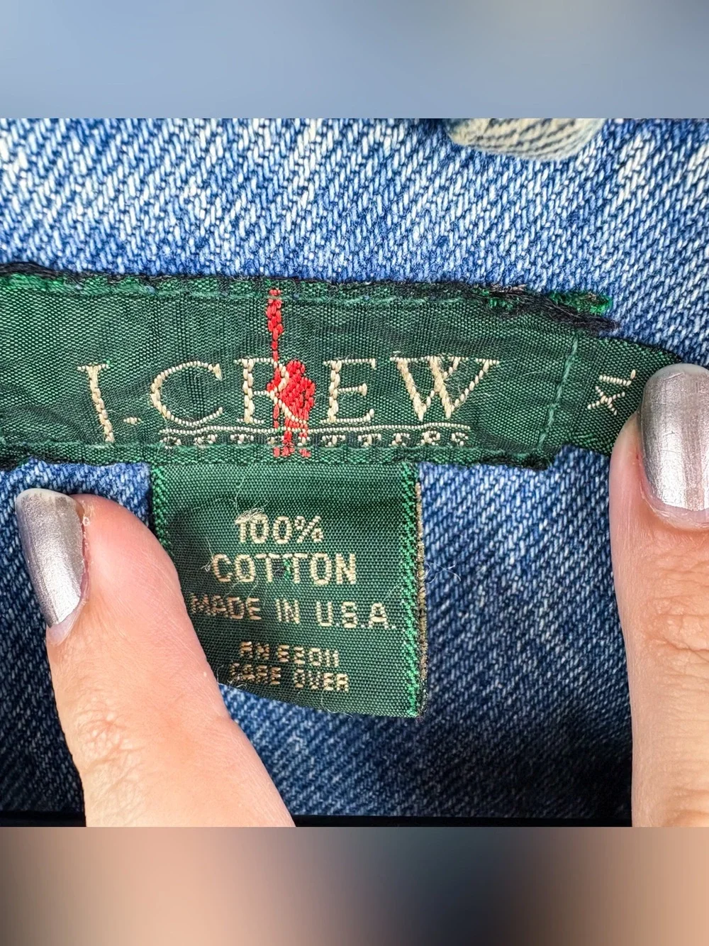 J. Crew Vintage Denim Trucker Jean Jacket Blue 100% Cotton Outdoor Mens XL